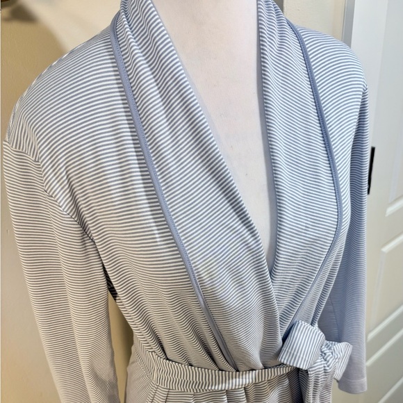 Striped Blue Women's Robe - Picture 3 of 10
